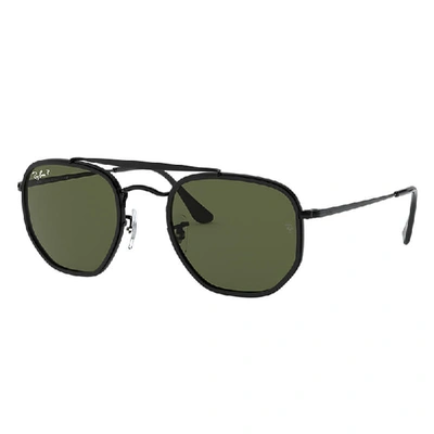 Ray Ban Marshal Ii Sunglasses Black Frame Green Lenses Polarized 52-23