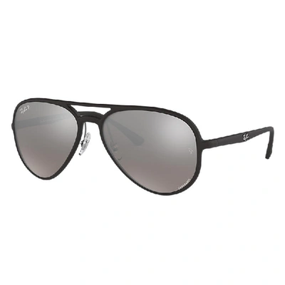 Ray Ban Rb4320ch Chromance Sonnenbrillen Schwarz Fassung Silber Glas Polarisiert 58-16 In Silver Mirror Chromance