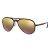 Ray Ban Rb4320ch Chromance Sunglasses Tortoise Frame Violet Lenses Polarized 58-16 In Light Havana