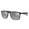 RAY BAN RB4264 CHROMANCE SUNGLASSES BLACK FRAME SILVER LENSES POLARIZED 58-18