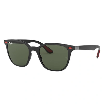 Ray Ban Rb4297m Scuderia Ferrari Collection Sunglasses Black Frame Green Lenses 51-19