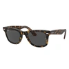 Ray Ban Original Wayfarer Bicolor Sunglasses Tortoise Frame Grey Lenses 50-22 In Tortoise
