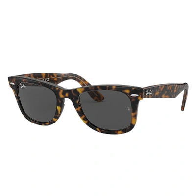 RAY BAN SUNGLASSES UNISEX ORIGINAL WAYFARER BICOLOR - HAVANA ON TRANSPARENT BROWN FRAME GREY LENSES 50-22