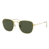Ray Ban Frank Sunglasses Gold Frame Green Lenses 51-20 In Gold