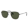 Ray Ban Frank Legend Gold Sunglasses Black Frame Green Lenses 51-20 In Black