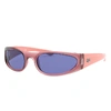 RAY BAN SUNGLASSES UNISEX RB4332 - PINK FRAME BLUE LENSES 57-19