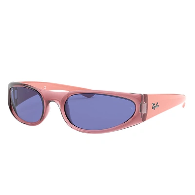 Ray Ban Sunglasses Unisex Rb4332 - Pink Frame Blue Lenses 57-19