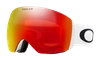 Oakley Oo7050-87 Flight Deck Rectangle-frame Acetate Prizm Ski Goggles In White