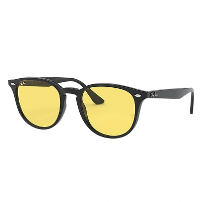 Ray Ban Rb4259 Washed Lenses Sunglasses Black Frame Yellow Lenses 53-20