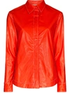 MARKOO FAUX LEATHER SHIRT