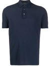 Zanone Short-sleeved Polo Shirt In Blue