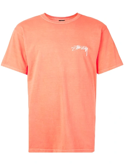 Stussy Foliage Print T-shirt In Orange