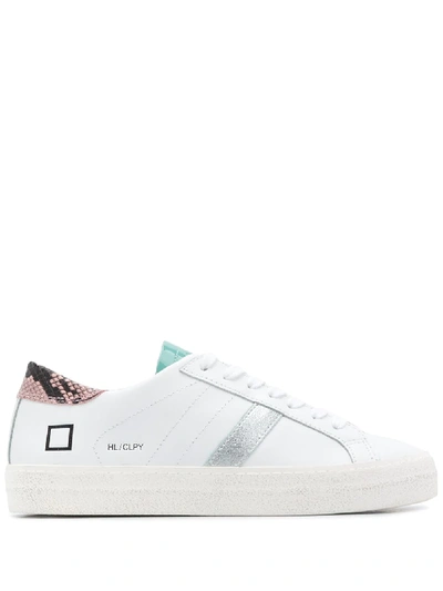 Date Contrasting Panel Trainers In White