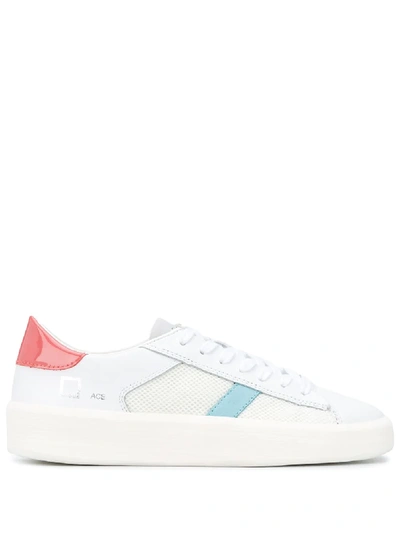 Date Mesh-panel Trainers In White