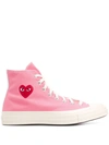 Comme Des Garçons Play "converse Chuck 70" High Top Sneakers In Pink