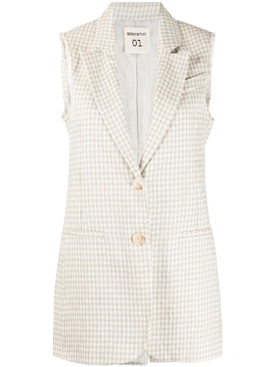 Semicouture Marion Longline Gilet In Neutrals