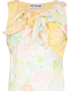 RAVE REVIEW NORA KNOTTED FLORAL-PRINT TOP