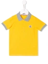 Moncler Kids' Logo Patch Polo Shirt In Yellow