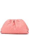 Bottega Veneta The Pouch Intrecciato Bag In Pink