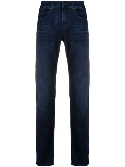 7 For All Mankind Mens Slimmy Tapered Luxe Performance Eco Jeans In Dark Stonewash In Washed Black