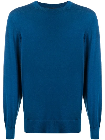 Theory Crew-neck Jumper In Blue