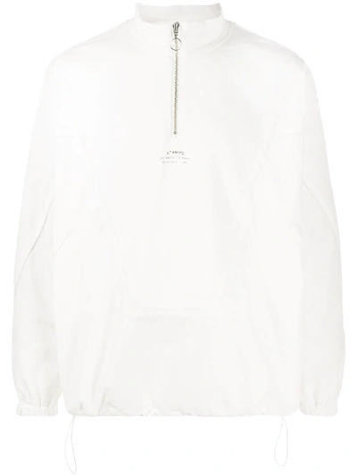 Stampd Zipped Lightweight Jacket In White