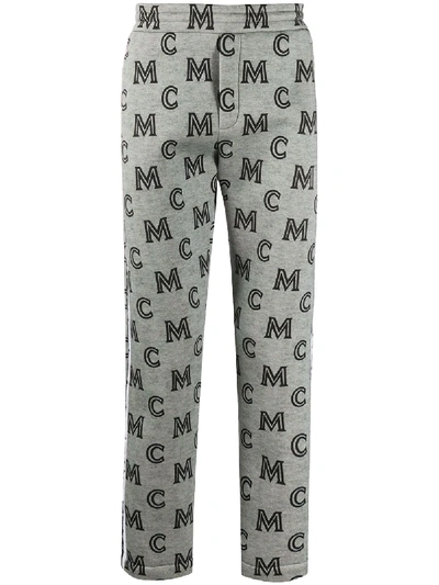 Mcm All-over Logo Track Pants In Grey