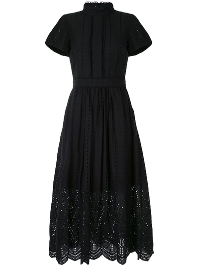 We Are Kindred Lola High-neck Broderie Anglaise Dress In Black