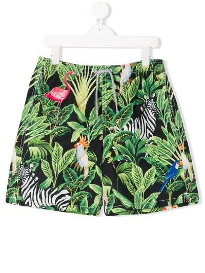 Mc2 Saint Barth Teen Jean Swimming Trunks In Black