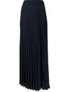 P.a.r.o.s.h Pleated Maxi Skirt In Blue