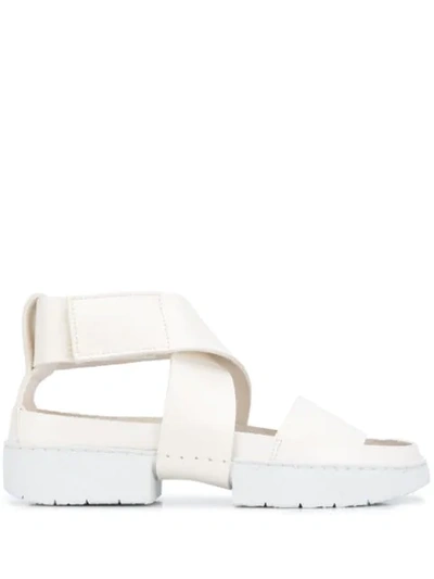 Trippen Sandals W/strap And Cross In White