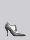 THOM BROWNE THOM BROWNE GREY MIX PEBBLED BROGUE CURVED HIGH HEEL,FFH189B0019814179544