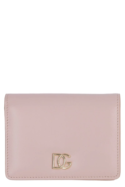 Dolce & Gabbana Dg Millennials Leather Wallet In Pink