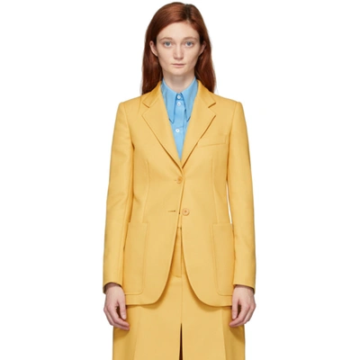 Stella Mccartney Yellow Recycled Amanda Tailored Jacket