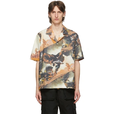 Rhude Gunslingers Print Short Sleeve Button-up Shirt In Multicolor