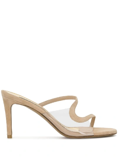 Alexandre Vauthier Transparent Panel Sandals In Pink