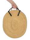 INÈS BRESSAND OVER STRAW-WOVEN BACKPACK