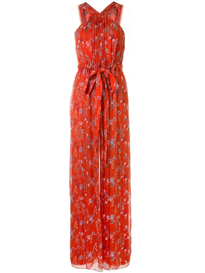 Alexis Janina Floral Jumpsuit In Red