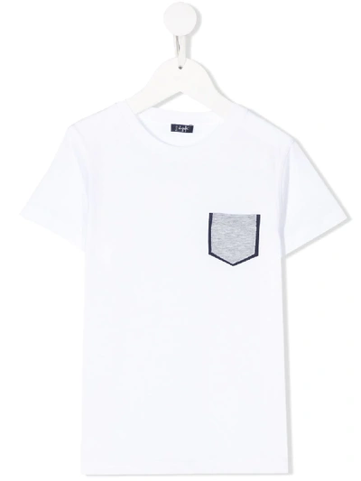 Il Gufo Kids' Patch Pocket T-shirt In White