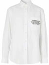 BURBERRY BURBERRY MEN'S WHITE COTTON SHIRT,8028220 M