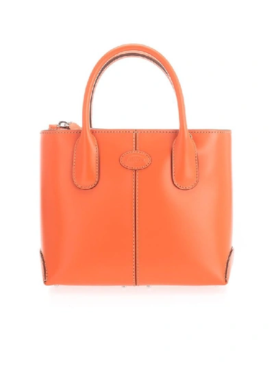 Tod's Womens Orange Leather Handbag