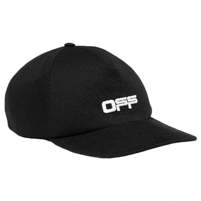 Pre-owned Off-white Off Print Baseball Hat Black/white