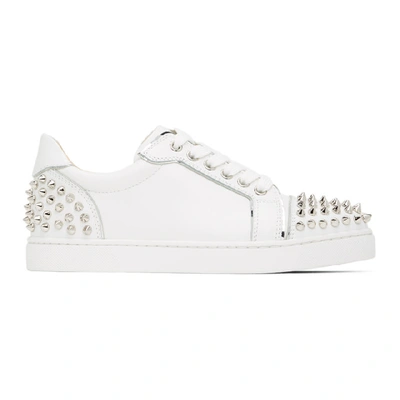 Christian Louboutin White Vierissima Spikes Sneakers In Nocolor
