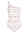 VERDE LIMON Marmara Printed One-Shoulder Swimsuit,060050259643