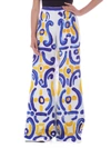 MOSCHINO MAJOLICA PRINT trousers IN ICE colour