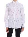 PAUL SMITH BEETLE PRINT COTTON SHIRT IN WHITE