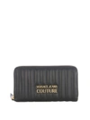 VERSACE JEANS COUTURE WALLET IN BLACK WITH GOLDEN LOGO,E3VVBPQ1 71418 899