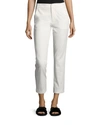 Vince Coin-pocket Straight-leg Cropped Chino Pants In Off White