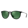 Ray Ban Erika Classic Sunglasses Black Frame Green Lenses Polarized 54-18 In Black