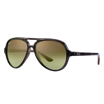 RAY BAN SUNGLASSES MAN CATS 5000 CLASSIC - LIGHT HAVANA FRAME GREEN LENSES 59-13